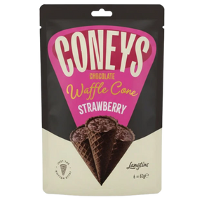 Coneys- Choc Cone Strawberry 12X63G dimarkcash&carry