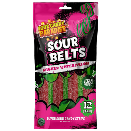 Sour Belts Wicked Watermelon 12X100G dimarkcash&carry