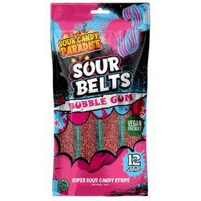 Sour Belts Bubblegum 12X100G dimarkcash&carry