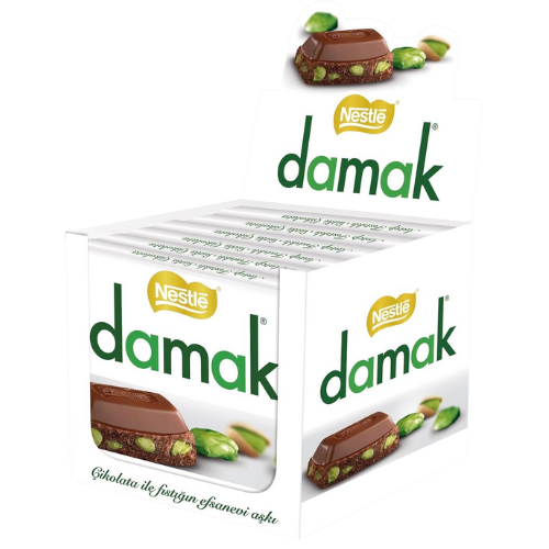 Damak Pistachios Chocolate Bar 6X60G