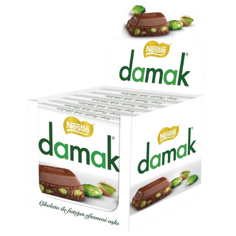 Damak Pistachios Chocolate Bar 6X60G dimarkcash&carry