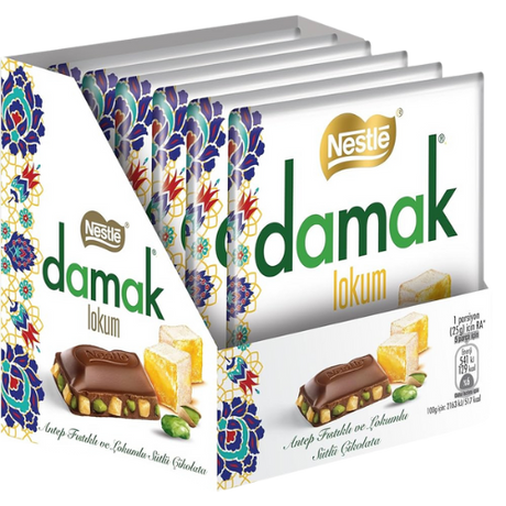 Damak Turkish Delight Chocolate Bar 6X60G