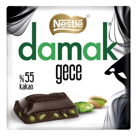 Damak Dark Pistachio Chocolate Bar 6X60G dimarkcash&carry