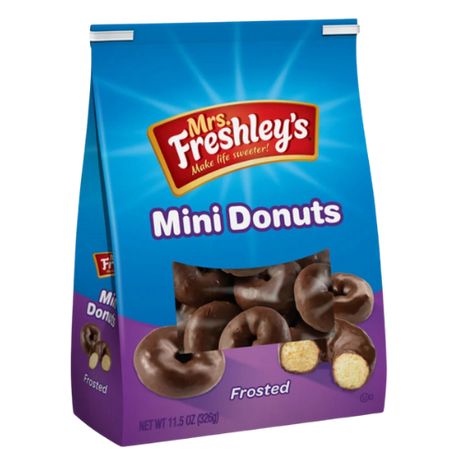 Mrs Freshley Chocolate Mini Donut 12x326g dimarkcash&carry