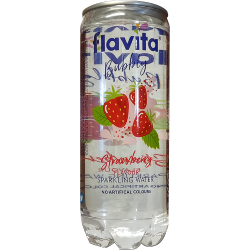 Flavita Bubbly Strawberry Can 24X350Ml