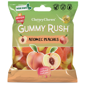 Gummy Rush Atomic Peach 12X90G dimarkcash&carry