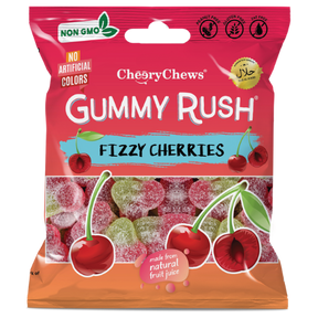 Gummy Rush Fizzy Cherries 12X90G dimarkcash&carry