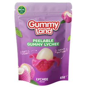 Gummy Land Peelable Gummy Lychee (Halal) 12X65G dimarkcash&carry