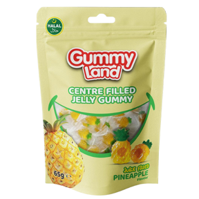 Gummyland Centre Filled Jelly Pineapple (Halal) 12X65G dimarkcash&carry