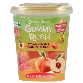 Gummy Rush Tubs Atomic Peach 12X150G dimarkcash&carry
