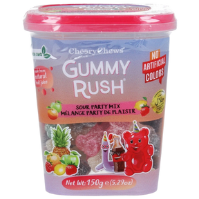 Gummy Rush Tubs Sour Party Mix 12X150G dimarkcash&carry