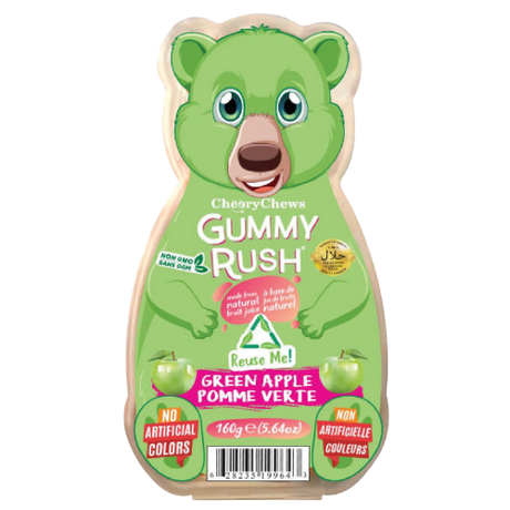 Gummy Rush Bear Tubs Green Apple 24X160G dimarkcash&carry