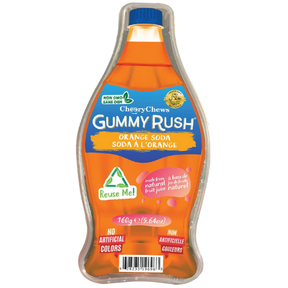 Gummy Rush Bottle Orange Soda 24X160G dimarkcash&carry