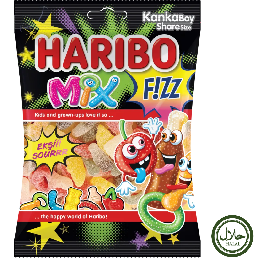 Haribo Halal Fizzy Mix 24x70g