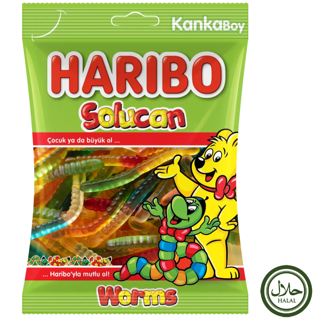 Haribo Halal Worm 24x80g