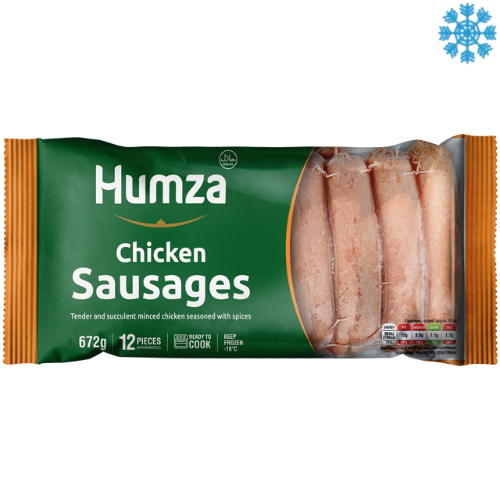 Humza Chicken Sausages 10X684G - Collection Only Frozen Product dimarkcash&carry