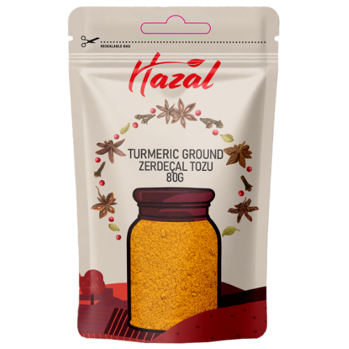 Hazal (566) Turmeric Ground 8X80G dimarkcash&carry