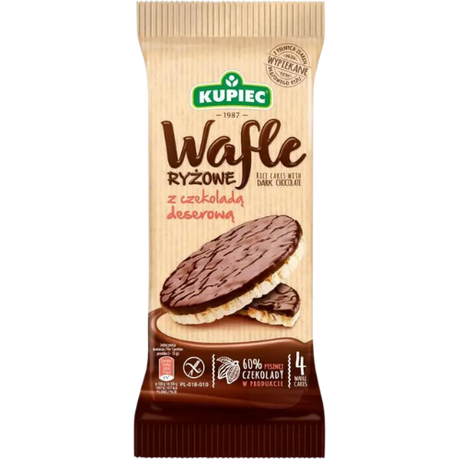 Kupiec Rice Cakes With Chocolate Dessert 12X60G dimarkcash&carry