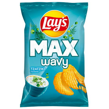 Lays Max Wavy Tzatziki 24X120G dimarkcash&carry