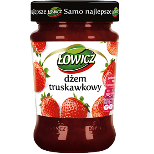 Lowicz Strawberry Jam 8X280G Truskawka