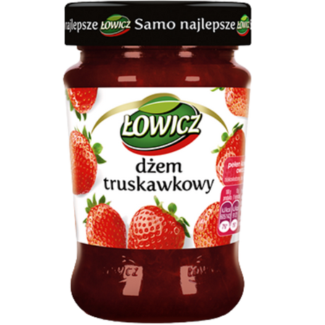 Lowicz Strawberry Jam 8X280G Truskawka
