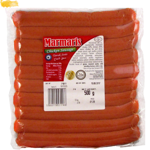 Marmaris Chicken Sausage Halal 10X500G