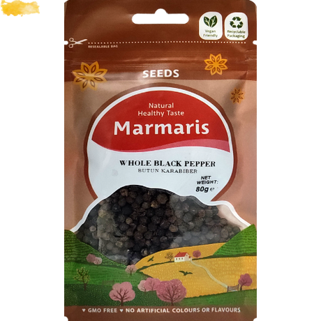 Marmaris Black Pepper Whole 10X80Gr