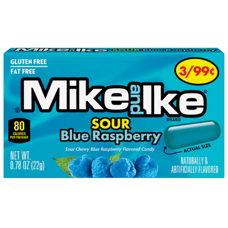 Mike & Ike Sour Blue Raspberry 24x22g (small) dimarkcash&carry