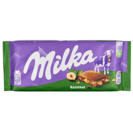 Milka Hazelnuts Chocolate Bar 24X90G dimarkcash&carry