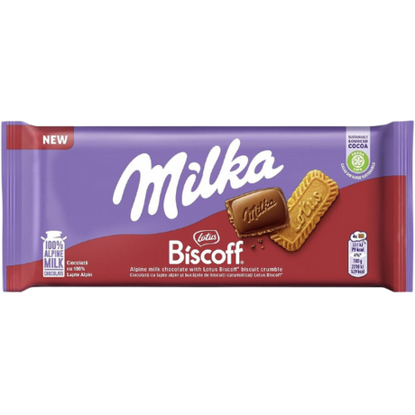 Milka Biscoff Chocolate Bar 23X100G dimarkcash&carry