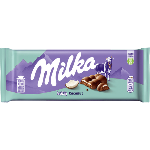 Milka Bubbly Coconut Chocolate Bar 12X97G
