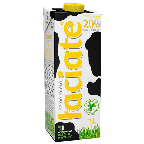 Mlekpol Milk Uht 2.0% Laciate 12X1L Yellow dimarkcash&carry