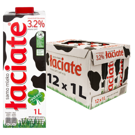 Mlekpol Milk Uht 3.2% Laciate 12X1L Red dimarkcash&carry