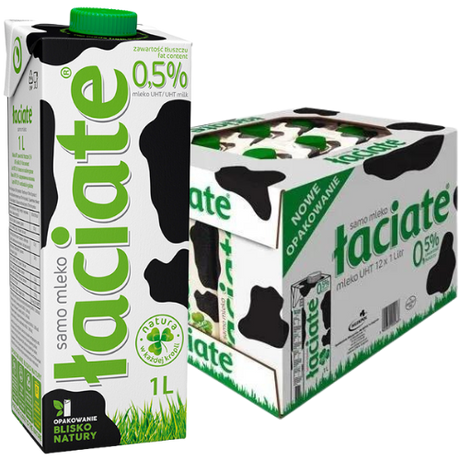 Mlekpol Milk Uht 0.5% Laciate 12X1L Green dimarkcash&carry