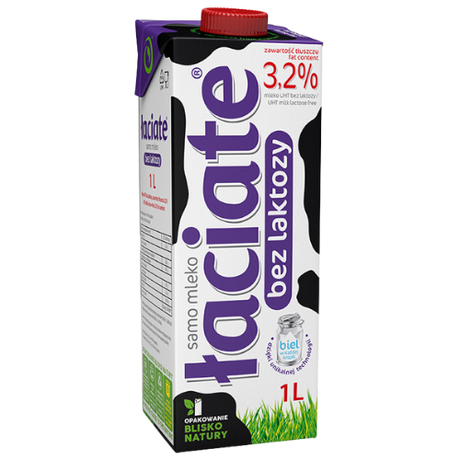 Mlekpol Milk Uht 3.2% Lactose Free 12X1L Purple dimarkcash&carry