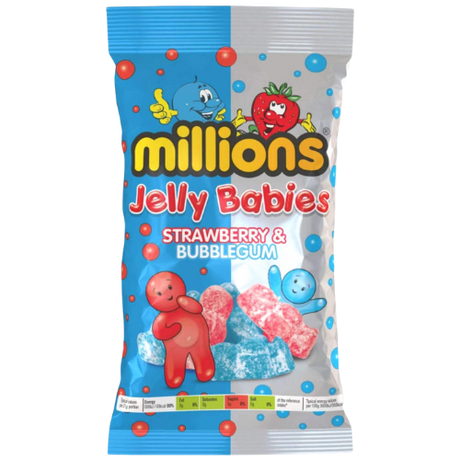 Millions Jelly Babies Strawberry&bubblegum 10x190g