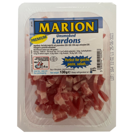 Marion Unsmoked Lardons (Blue) 20X130G