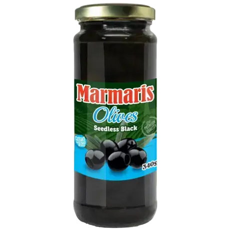 Marmaris Black Pitted Olives 12X450G