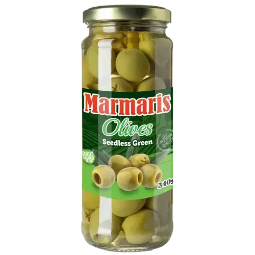 Marmaris Green Pitted Olives 12X450G