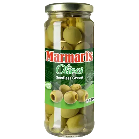Marmaris Green Pitted Olives 12X450G