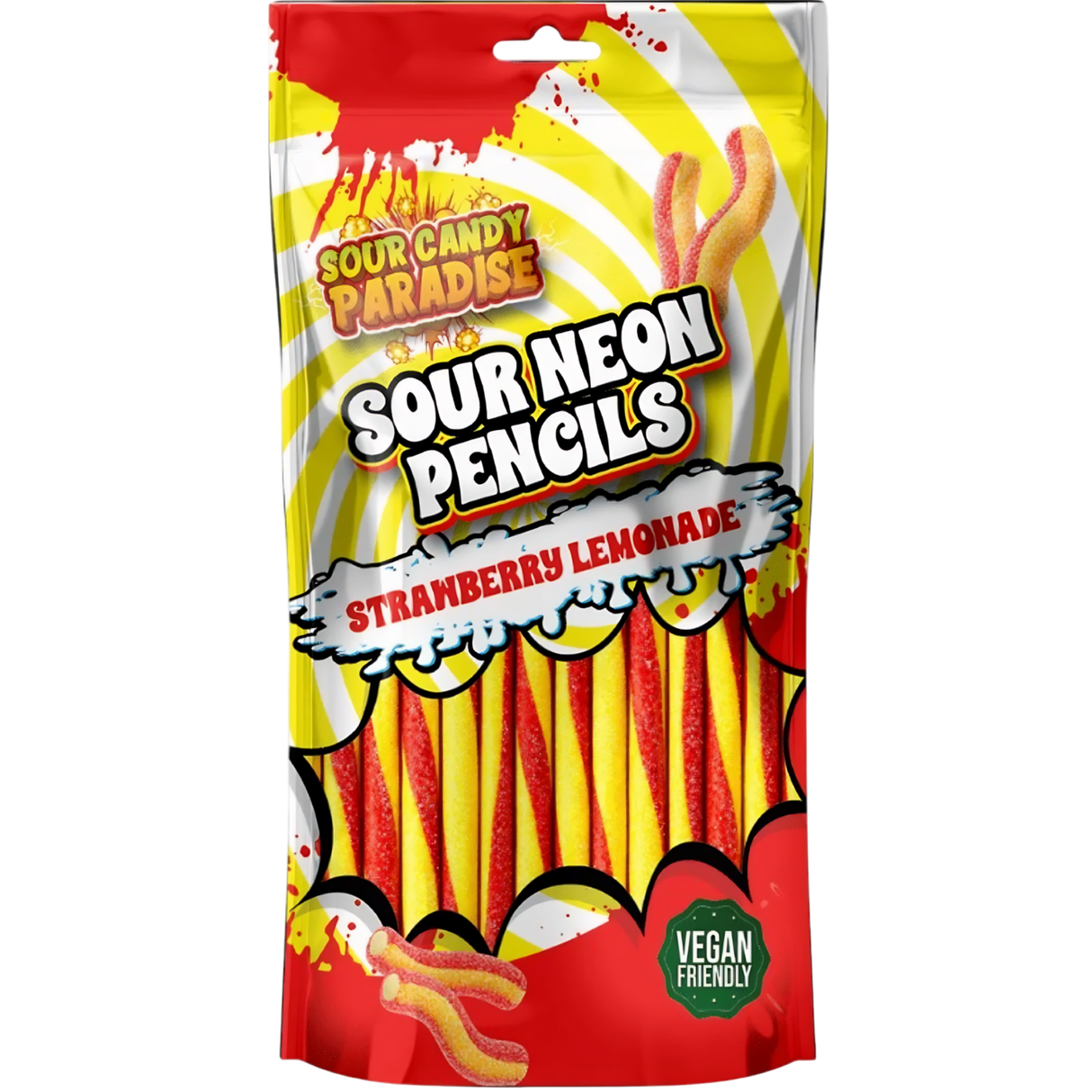 Neon Pencils Sour Strawberry Lemonade 12X130g dimarkcash&carry
