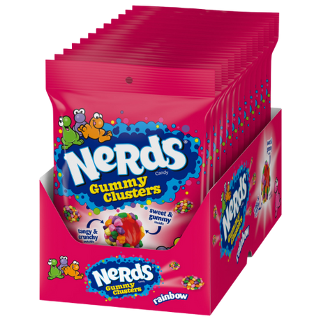 Nerds Rainbow Medium Gummy Clusters Peg Bag 12X141G dimarkcash&carry