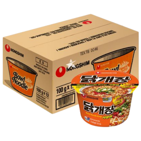 Nongshim Spicy Chicken Bowl Noodle 12X100G dimarkcash&carry