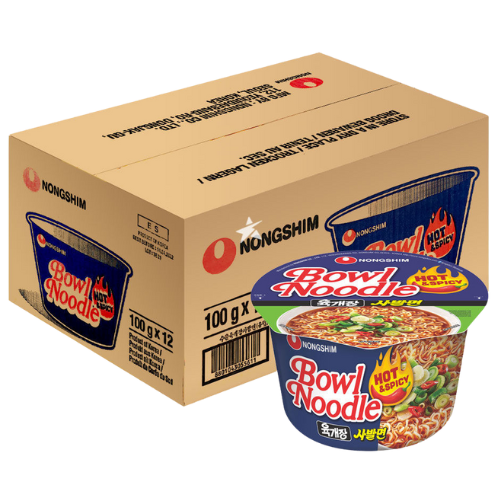 Nongshim Hot & Spicy Bowl Noodle 12X100G dimarkcash&carry