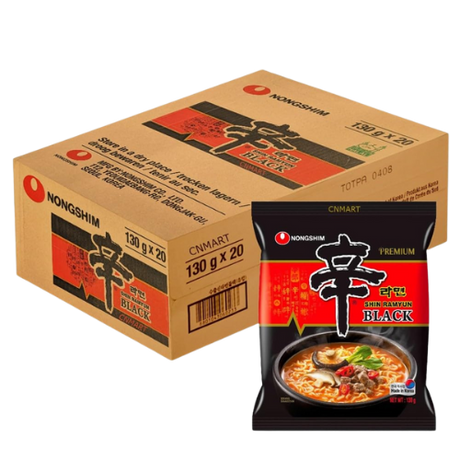 Nongshim Shın Ramyun Black Noodles 20X130G dimarkcash&carry