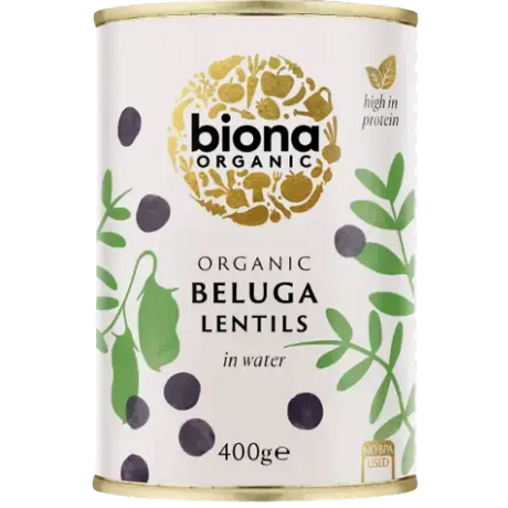 Organic Biona Beluga Lentils 6X400G