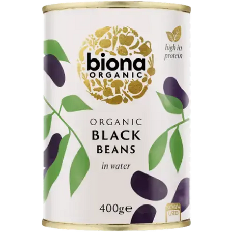 Organic Biona Black Beans 6X400G