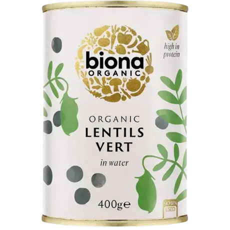 Organic Biona Organic Lentils Vert 6X400G