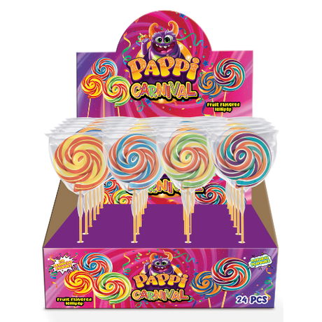 Pappi Carnival Lollipop 24x30g