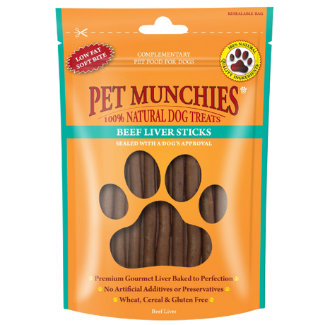 Pet Munchies Natural Beef Liver Stick Treats 8x90g dimarkcash&carry